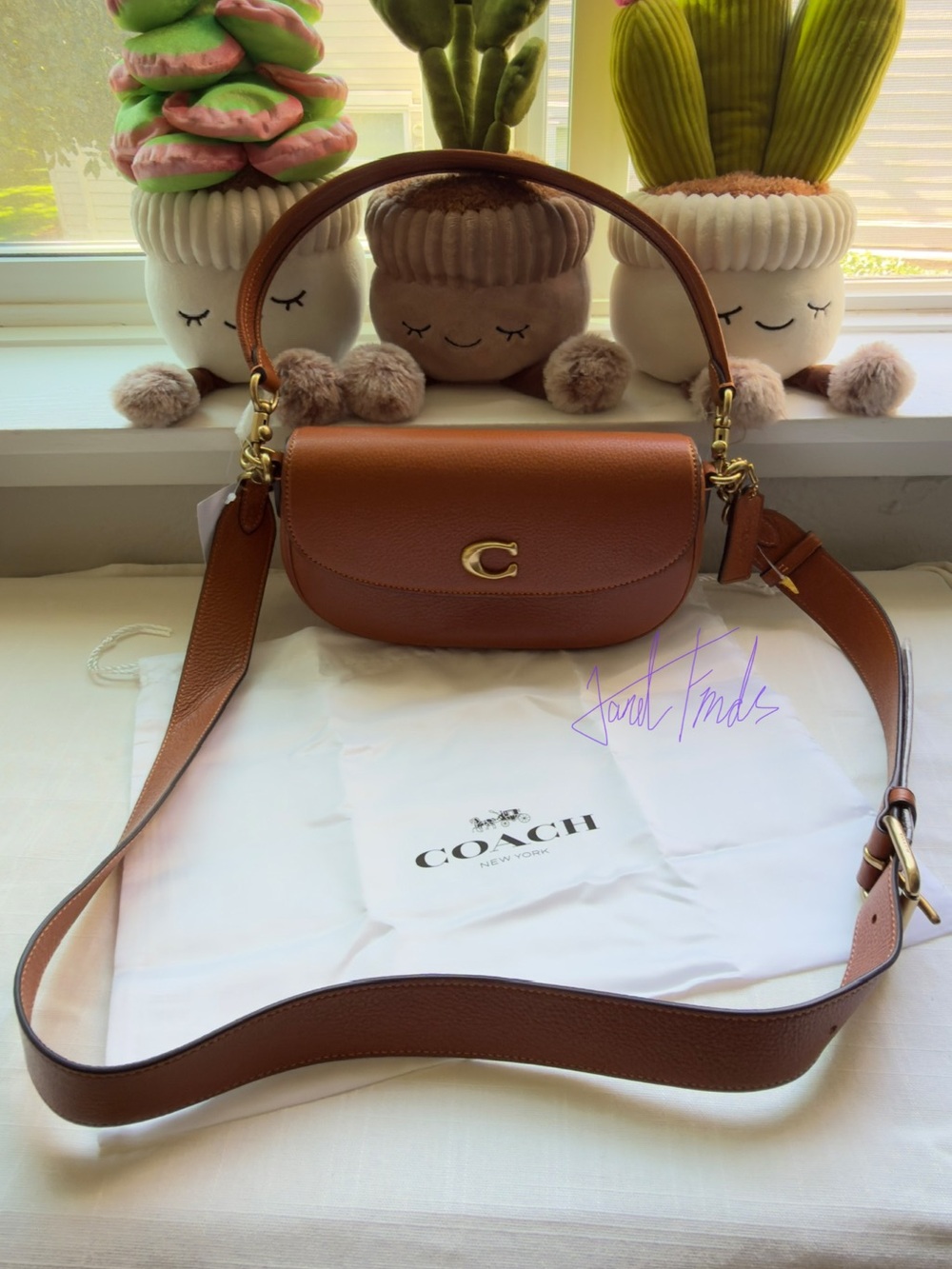 NWT 🍁 COACH Amber Brown Pebbled Leather Convertible Crossbody & Shoulder Bag